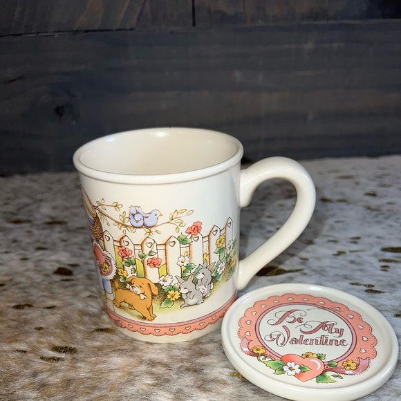 Country Kids 1990 Collectible Coffee Mug- Be my Valentine open see adorable pics - Picture 13 of 16